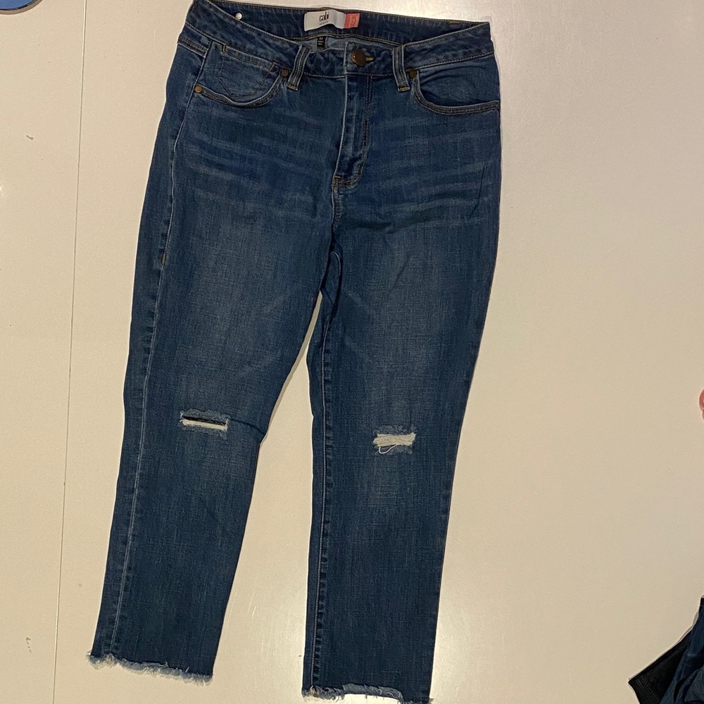 CAbi Dark Blue Cropped Jeans